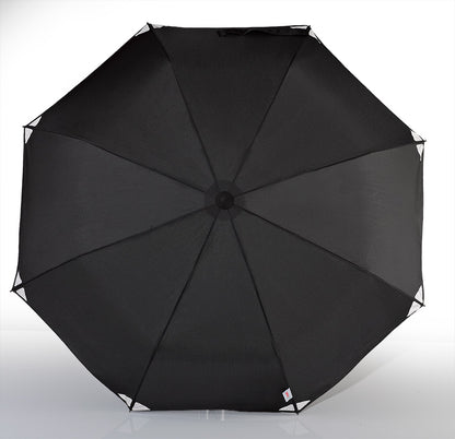 EuroSCHIRM Light Trek Umbrella, Compact, Ultra-light weight, Trekking, Hiking, 38”, Reflective Black