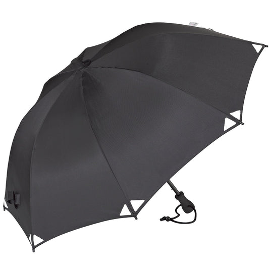 EuroSCHIRM Birdiepal Outdoor Umbrella, Extremely Durable, Lightweight, Trekking, Hiking, 40”, Reflective Black