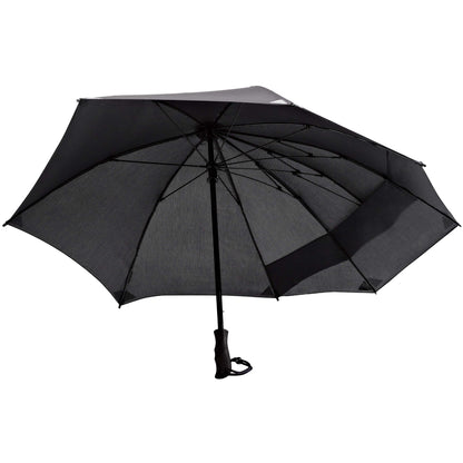 EuroSCHIRM Swing Backpack Umbrella with Pack Canopy Extension, 48”, Reflective Black