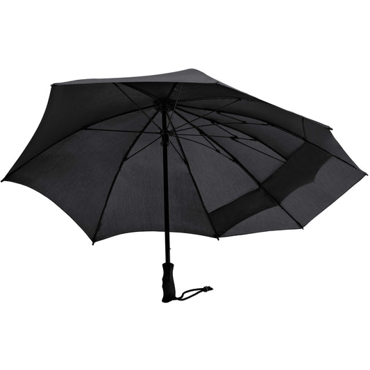 EuroSCHIRM Swing Backpack Umbrella with Pack Canopy Extension, 48”, Black