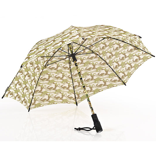 EuroSCHIRM Swing Flashlite Trekking Umbrella, 37.5”, Removable LED Flashlight, Camouflage