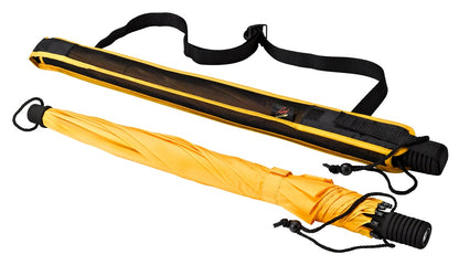 EuroSCHIRM Swing Flashlite Trekking Umbrella, 37.5”, Removable LED Flashlight, Yellow