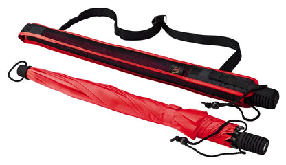 EuroSCHIRM Swing Flashlite Trekking Umbrella, 37.5”, Removable LED Flashlight, Red