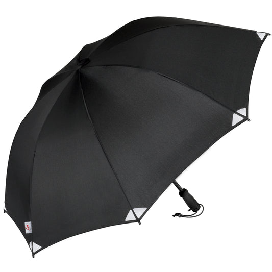 EuroSCHIRM Swing Handsfree, Adjustable Height Trekking Umbrella, Light Weight, 44”, Reflective Black