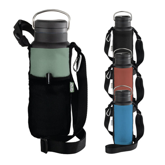 ChicoBag Adjustable Bottle Sling (rePETe + Refine) | Recycled Bottle Carrier Strap Eco-Friendly
