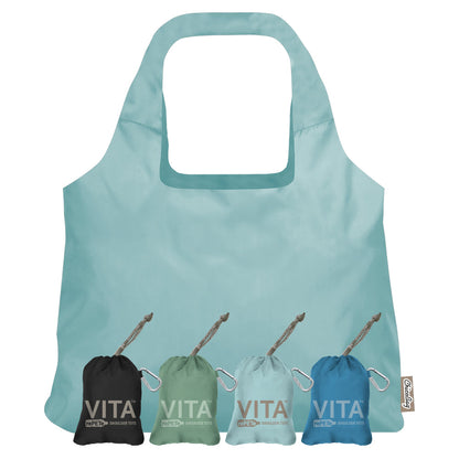 ChicoBag Vita Tote (rePETe + Refine) Reusable Tote Bag with Carabiner Compact Reusable Shopping