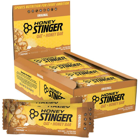 Honey Stinger Oat + Honey Bar | Original | Energy Packed Food to Prepare for Exercise, Endurance and Performance | Sports Nutrition Snack Bar | Pre-Workout, Protein, Gluten Free | Box of 12
