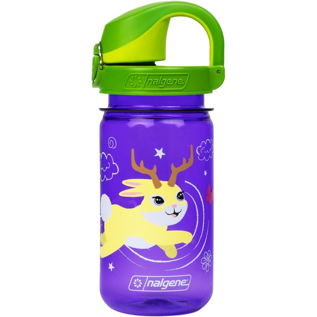 Nalgene 12oz On-The-Fly Sustain Kids Bottle, Purple Jackalope