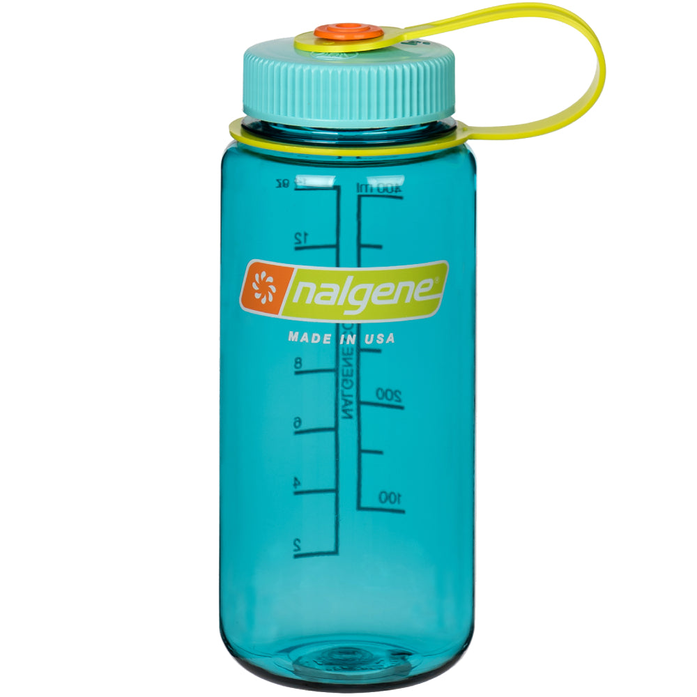 Nalgene 16oz Wide Mouth Sustain Bottle, Cerulean