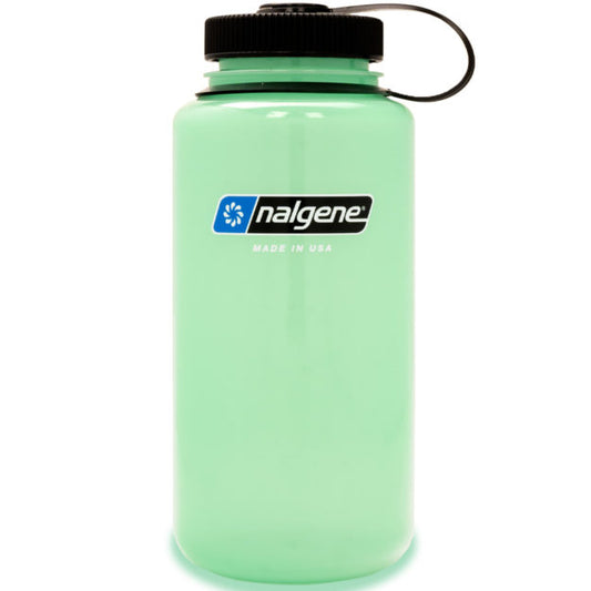 Nalgene 32oz Wide Mouth Sustain Water Bottle, Glow Green