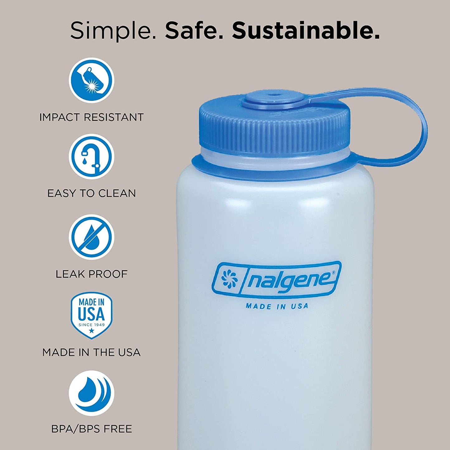 Nalgene 32oz Wide Mouth HDPE Ultralite Bottle