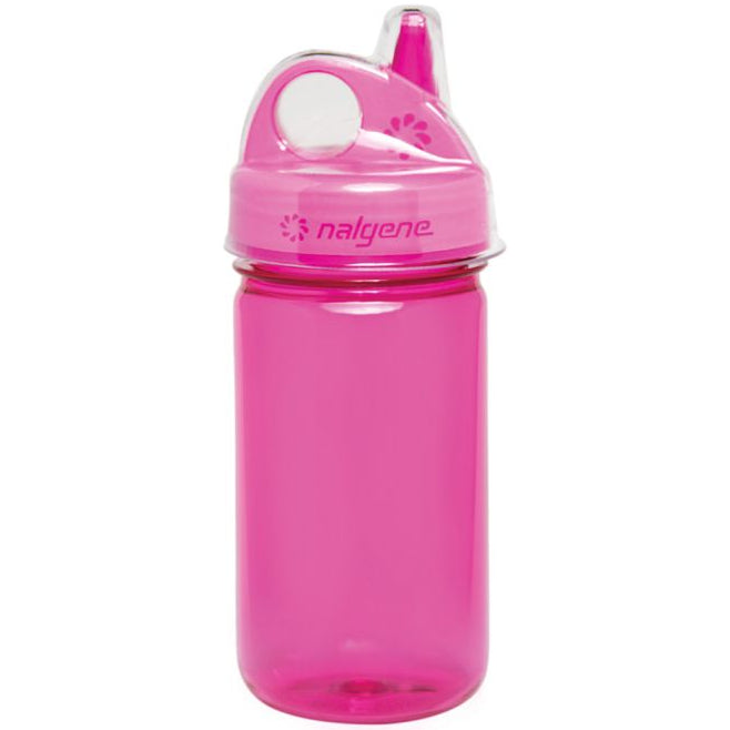 Nalgene 12oz Grip-N-Gulp Sustain Kids Water Bottle, Pink (w/ Cover)