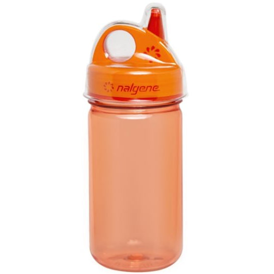 Nalgene 12oz Grip-N-Gulp Sustain Kids Water Bottle, Orange (w/ Cover)