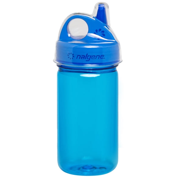 Nalgene 12oz Grip-N-Gulp Sustain Kids Water Bottle, Blue (w/ Cover)