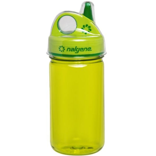 Nalgene 12oz Grip-N-Gulp Sustain Kids Water Bottle, Green (w/ Cover)