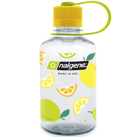 Nalgene 16oz Narrow Mouth Sustain Fruit Print Bottle, Lemon