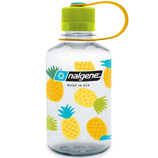 Nalgene 16oz Narrow Mouth Sustain Fruit Print Bottle, Pineapple