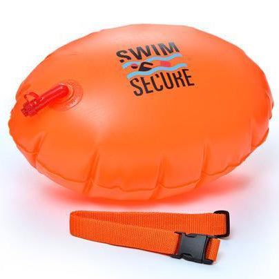 Swim Secure High-Visibility Tow Float Swim Buoy Emergency Safety Inflatable, Orange