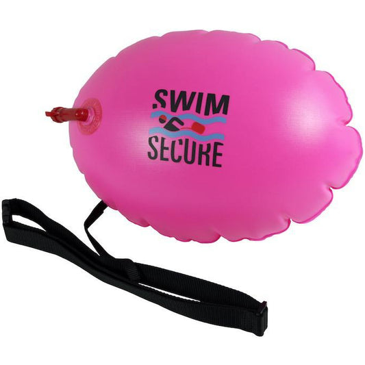 Swim Secure High-Visibility Tow Float Swim Buoy Emergency Safety Inflatable, Pink