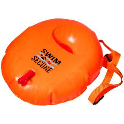 Swim Secure Inflatable High-Visibility Hydration Tow Float with Bottle Holder Swim Buoy