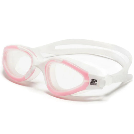 Swim Secure FotoFlex Plus UV Swim Goggles | Photochromic Light-Adjusting Lenses, White/Pink