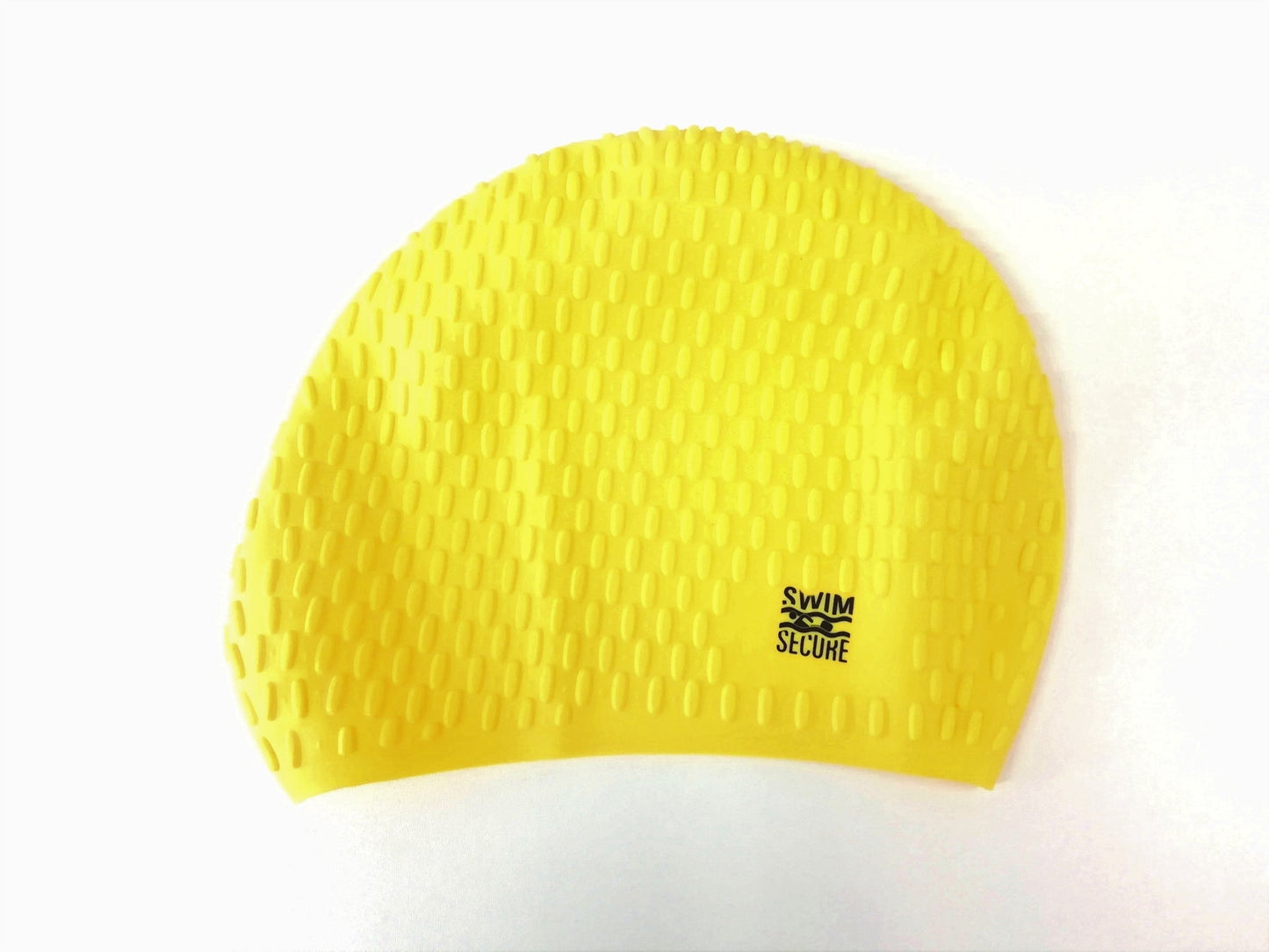 Swim Secure Silicone Bubble Swim Hat | Swimming Cap | High-Visibility Insulation, Yellow