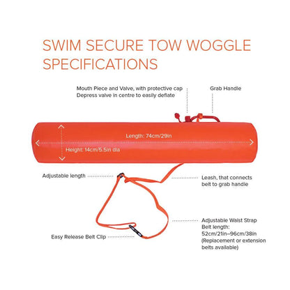 Swim Secure High-Visibility Tow Woggle Swim Noodle