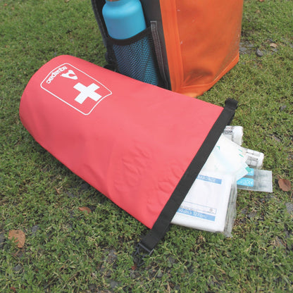 Aquapac Waterproof First Aid Kit Dry Bag for Emergency Use with Secure Buckle - Red