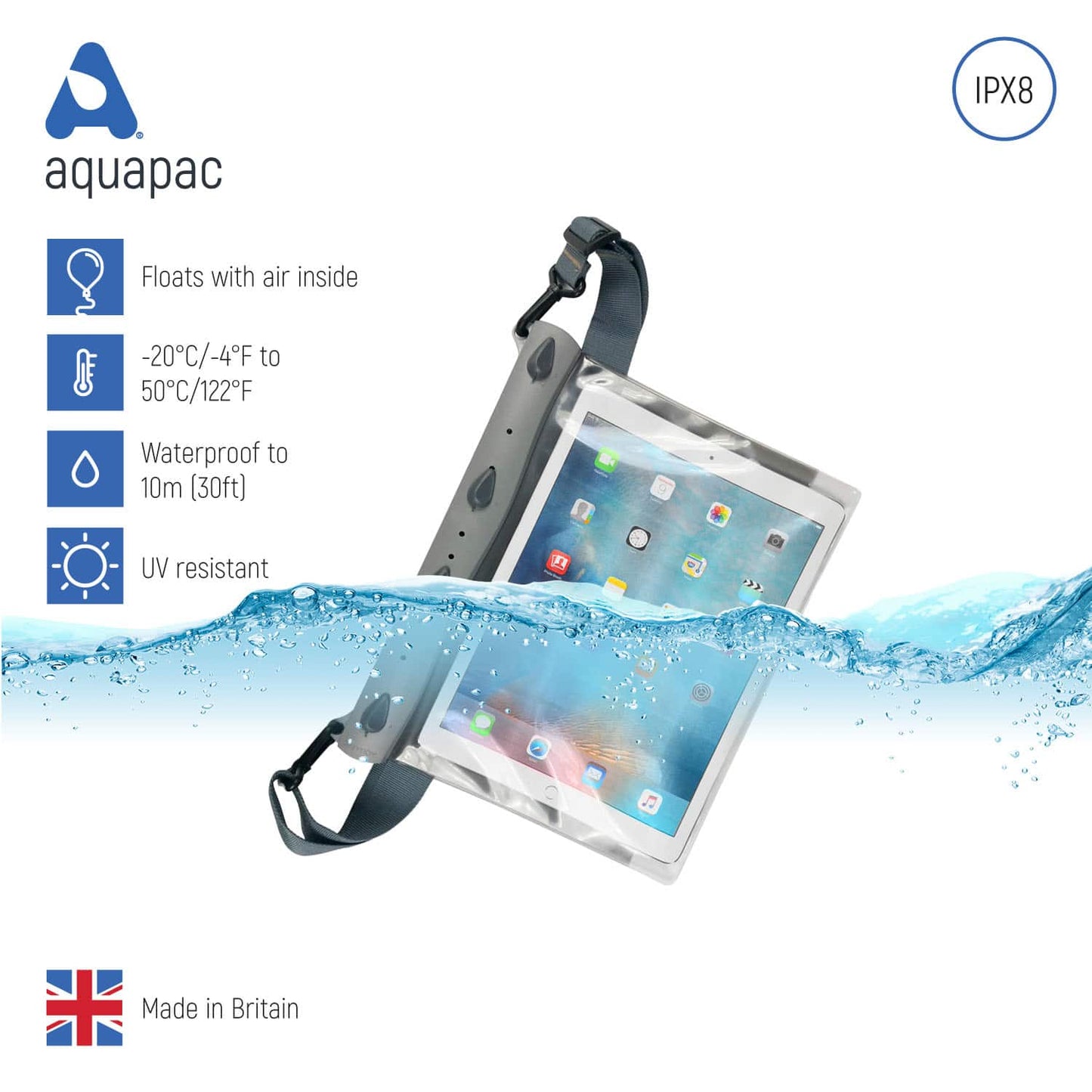 Aquapac Waterproof Tablet Pro Case, Landscape