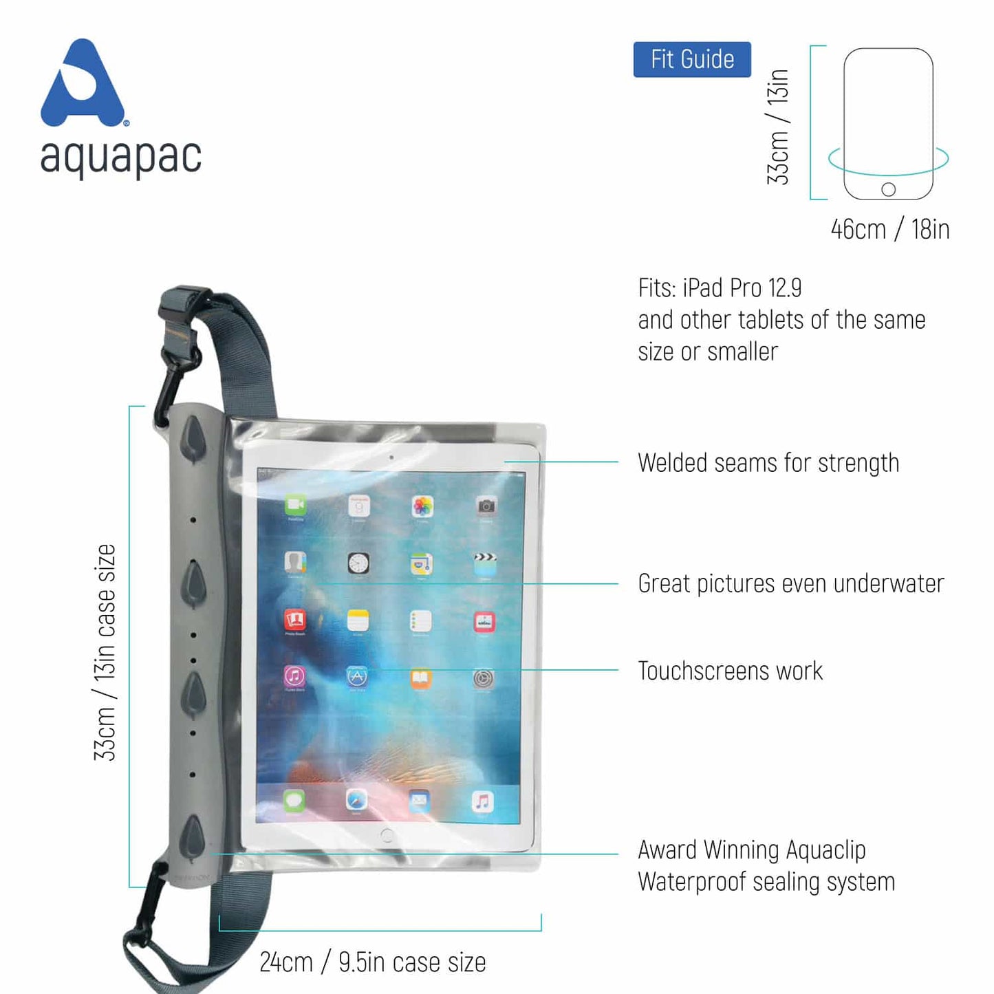 Aquapac Waterproof Tablet Pro Case, Landscape