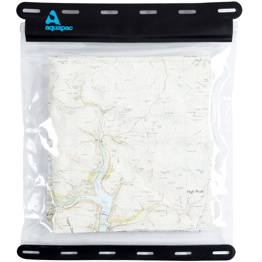 Aquapac Kaituna Waterproof Map Holder Large - Waterproof Cover for Reading Map While Outdoors or Hiking - Clear Plastic Case for Kayaking- Waterproof Bag for Camping Accessories