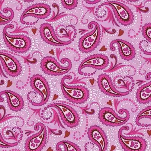 Princess Paw Paisley 22" x 22" Animal Print Bandana