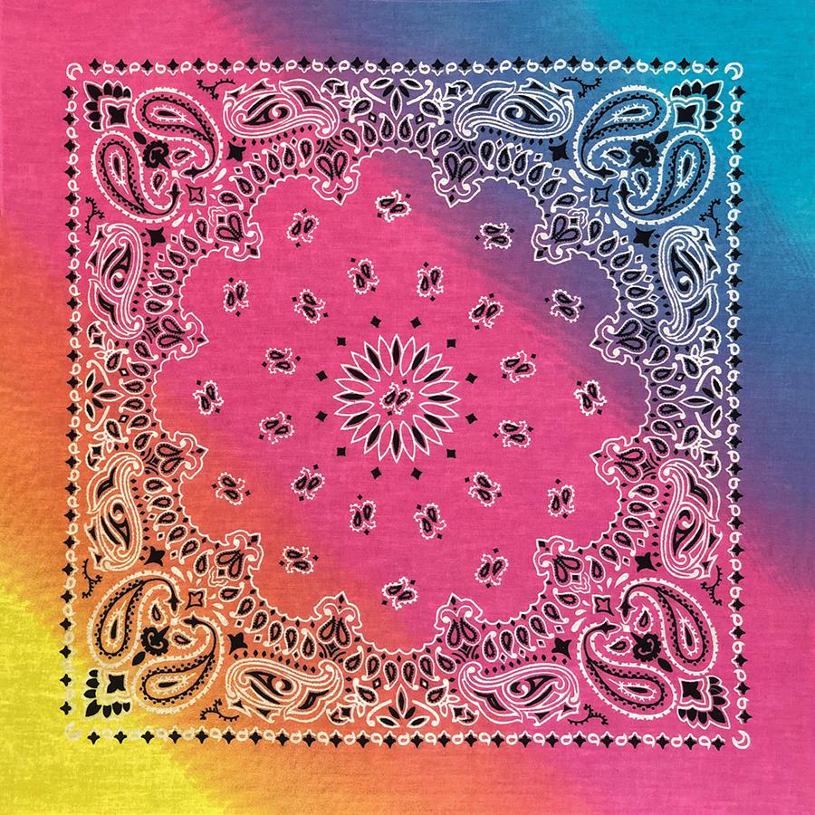 Pastel 22" x 22" Paisley Print Bandana