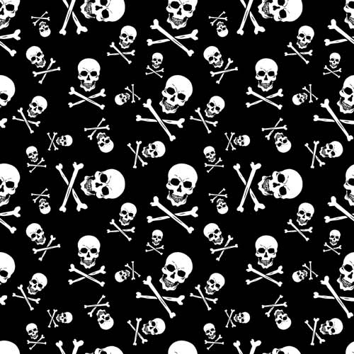 Skull and Crossbones 22" x 22" Novelty Print Bandana