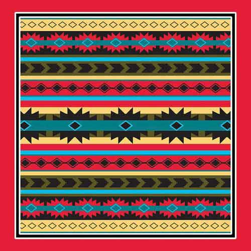 Modern Aztec 22" x 22" Novelty Southwestern Print Bandana