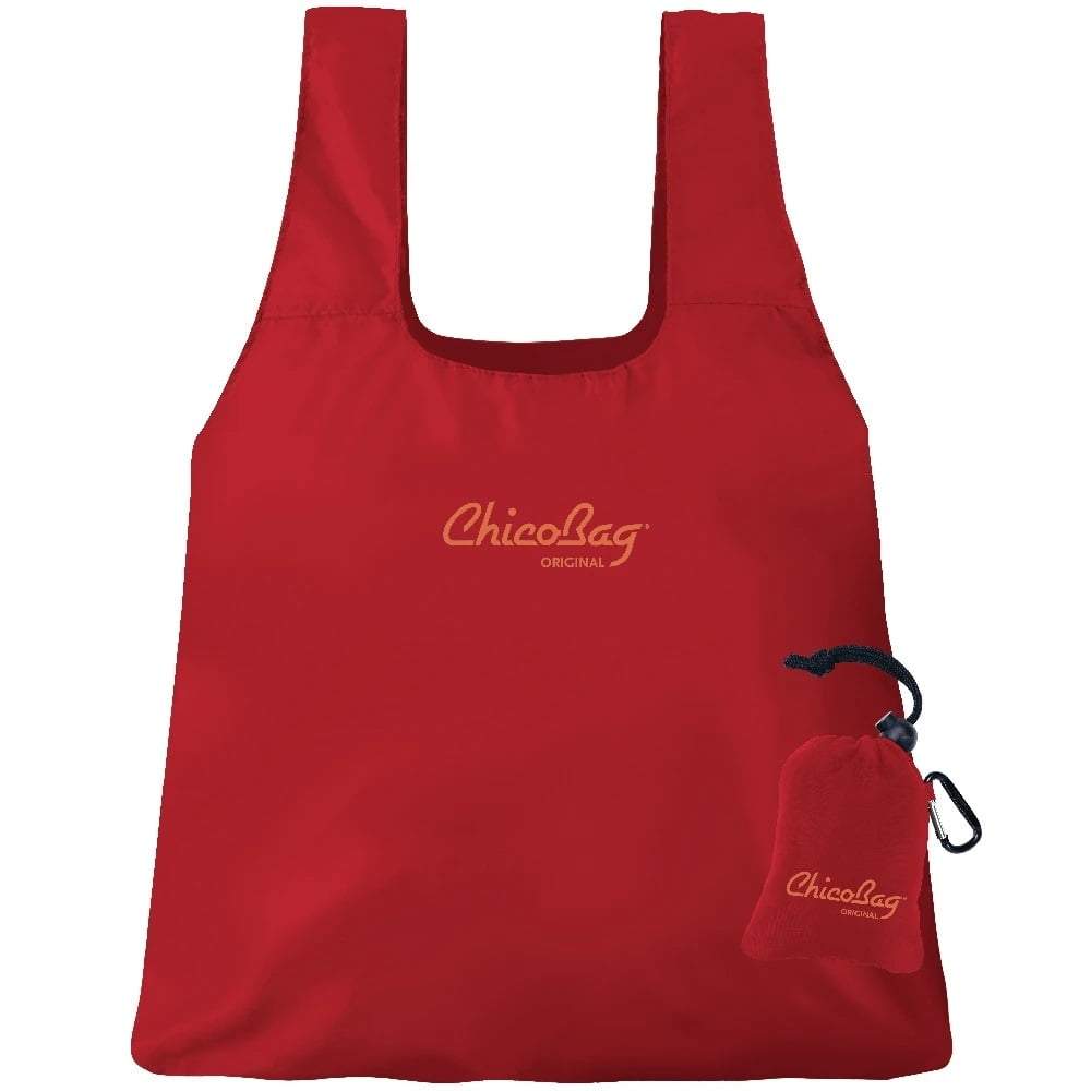 ChicoBag Original Compact Reusable Grocery Bag Tote - Attached Pouch & Carabiner