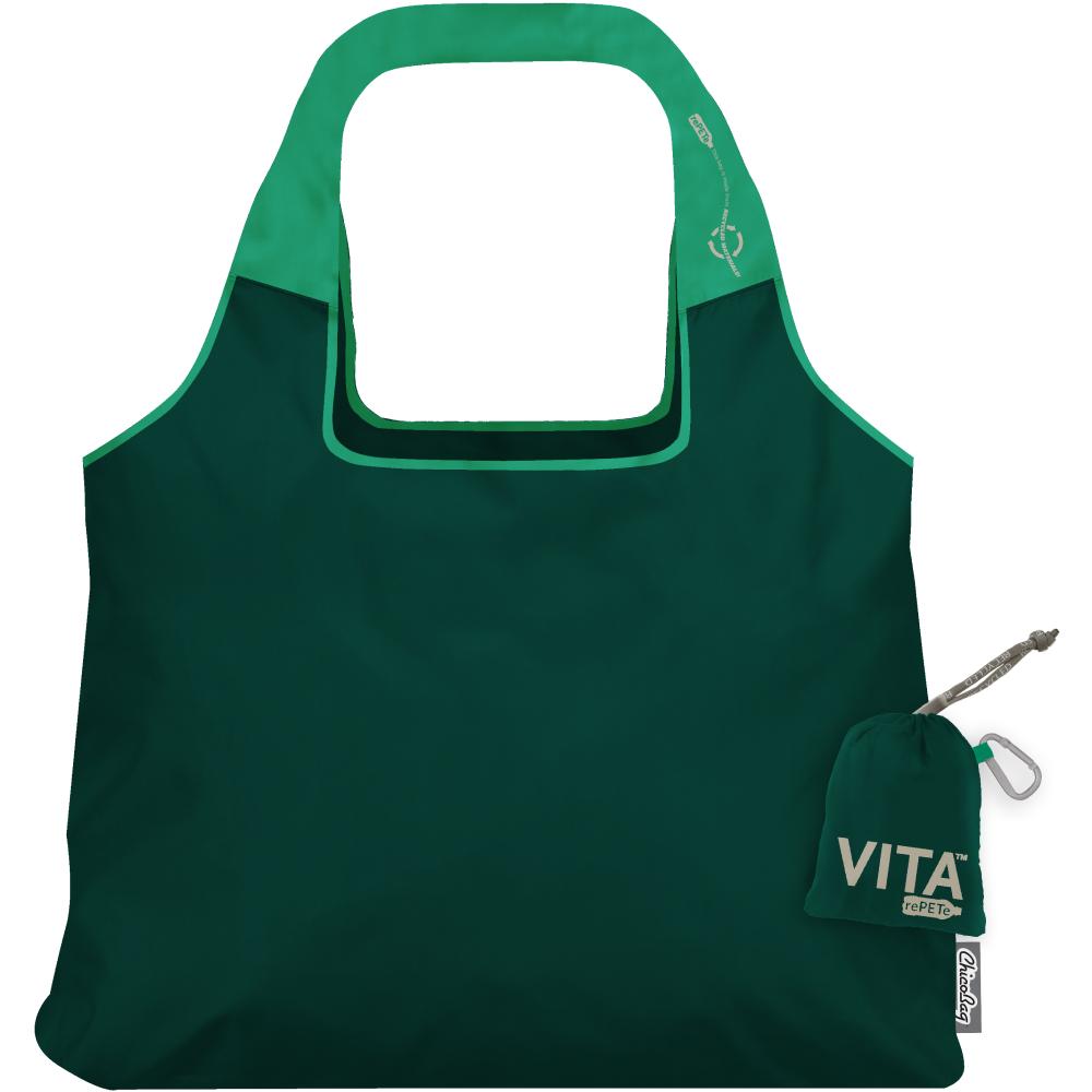 ChicoBag Vita RePETe Reusable Tote Bag with Carabiner Compact Reusable Shopping