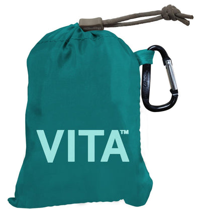 ChicoBag VITA Reusable Shopping Tote Bag with Attached Pouch and Carabiner Clip