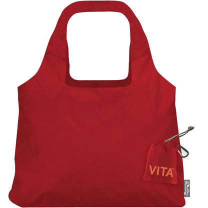 ChicoBag VITA Reusable Shopping Tote Bag with Attached Pouch and Carabiner Clip