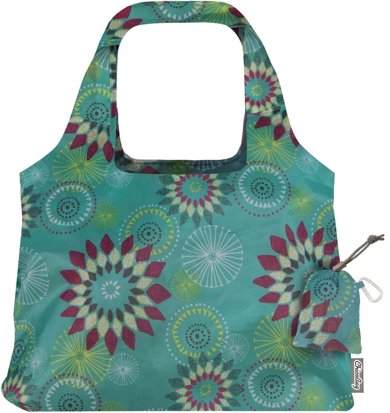 ChicoBag Vita Reusable Tote Bag with Carabiner Clip Compact Reusable Recycled