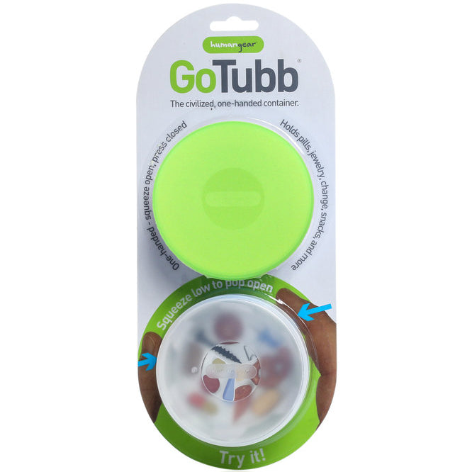 humangear GoTubb | Hard Container | Easy Open | Food-Safe Material, Large, 2-Pack