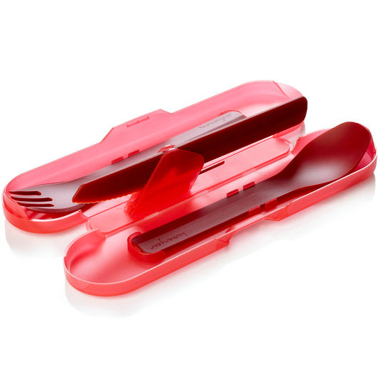 humangear GoBites Trio | Travel & Camping Utensils | Portable & Convertible Dining Ware | Multi-Functional Spork & Knife