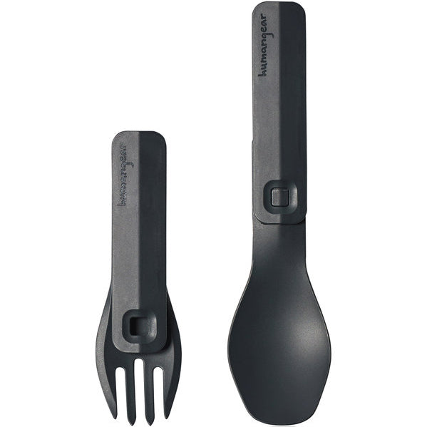 humangear GoBites Click | Travel & Camping Utensils | Portable & Convertible Dining Ware | Collapsable Fork and Spoon