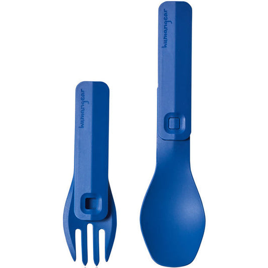 humangear GoBites Click | Travel & Camping Utensils | Portable & Convertible Dining Ware | Collapsable Fork and Spoon