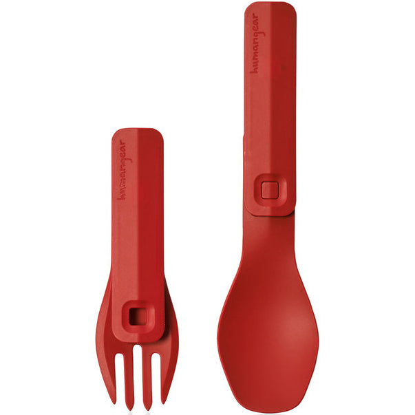 humangear GoBites Click | Travel & Camping Utensils | Portable & Convertible Dining Ware | Collapsable Fork and Spoon