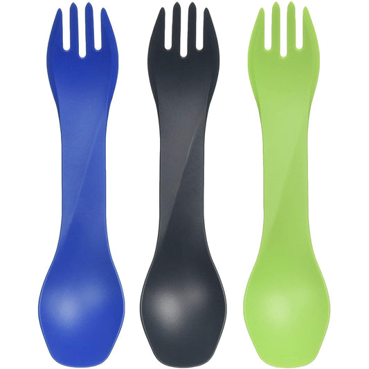humangear GoBites Uno 3-Pack - Travel & Camping Utensils - Portable & Compact Dining Ware - Food-Safe Material