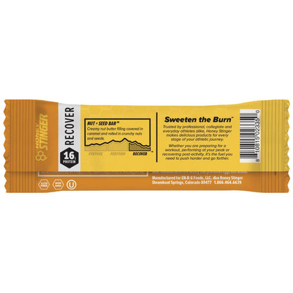 Honey Stinger Nut + Seed Bar | Peanut Sunflower Seed | Protein Packed Food for Exercise, Endurance, Performance and Recovery | Sports Nutrition Snack Bar for Home & Gym, Post Workout | Box of 12