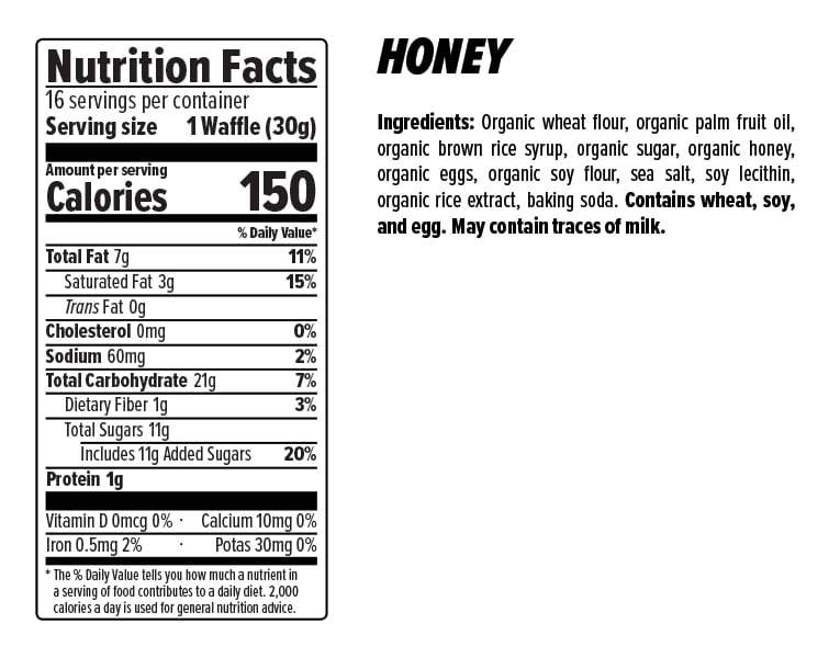 Honey Stinger Organic Energy Waffles 12 Pack [Honey]