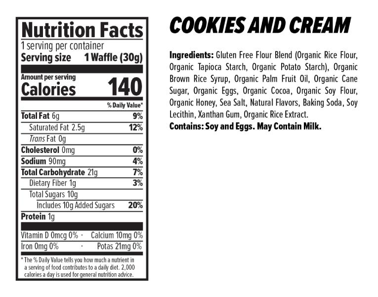 Honey Stinger Organic Gluten Free Energy Waffles 12 Pack [Cookies & Cream]