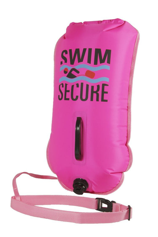 Swim Secure Lightweight Waterproof 28L Dry Bag | Inflatable Tow Float Safety, Pink